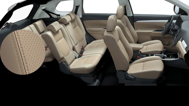 Nội thất 5+2 chỗ ngồi của mitsubishi outlander