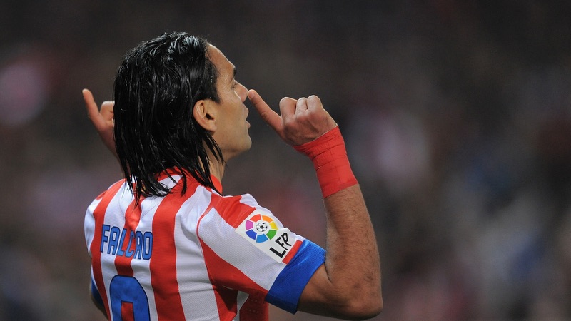 Falcao trong màu áo Atletico Madrid